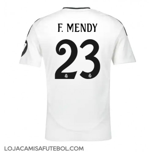 Camisa de Futebol Real Madrid Ferland Mendy #23 Equipamento Principal 2024-25 Manga Curta